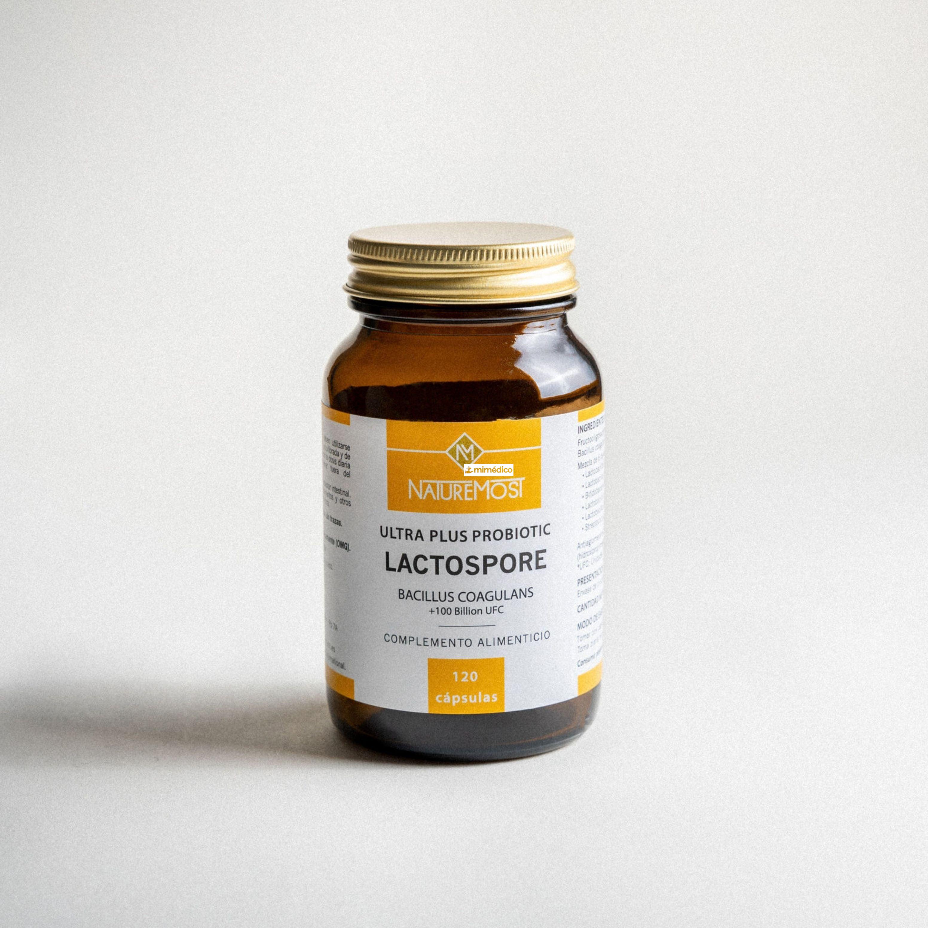 ULTRA PLUS PROBIOTIC LACTOSPORE - 120 CAPS - NATUREMOST