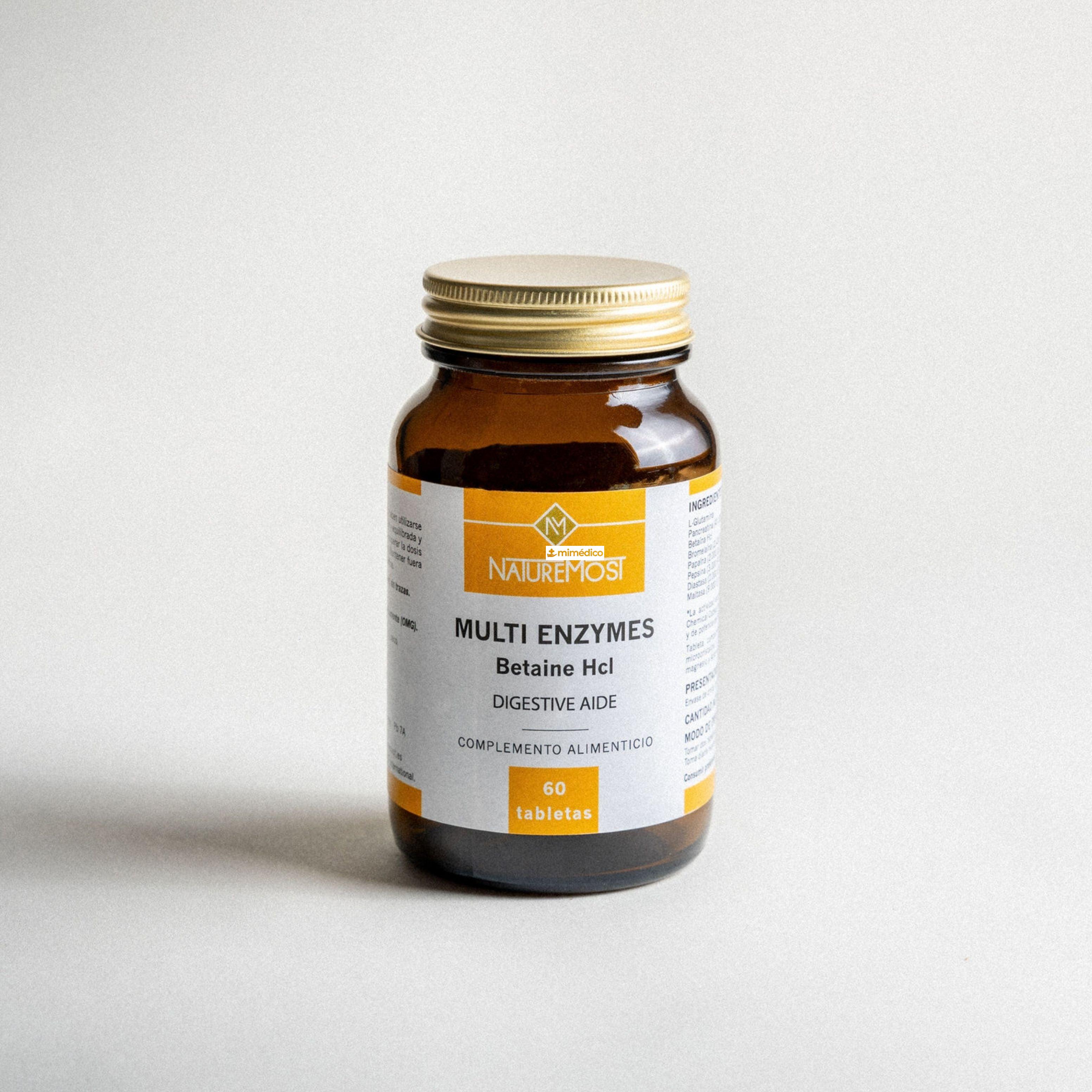 MULTI ENZYMES BEATINE HCL - 60 TABL - NATUREMOST