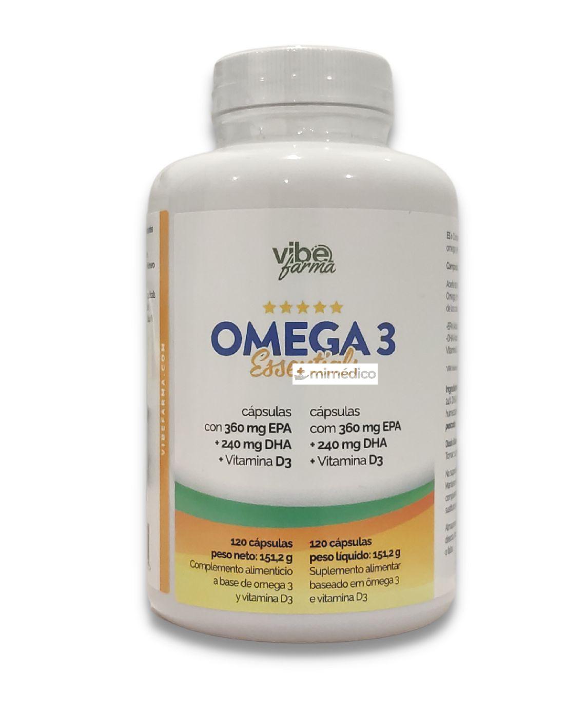 OMEGA 3 ESSENTIALS - 120 CAPSULAS - VIBEFARMA